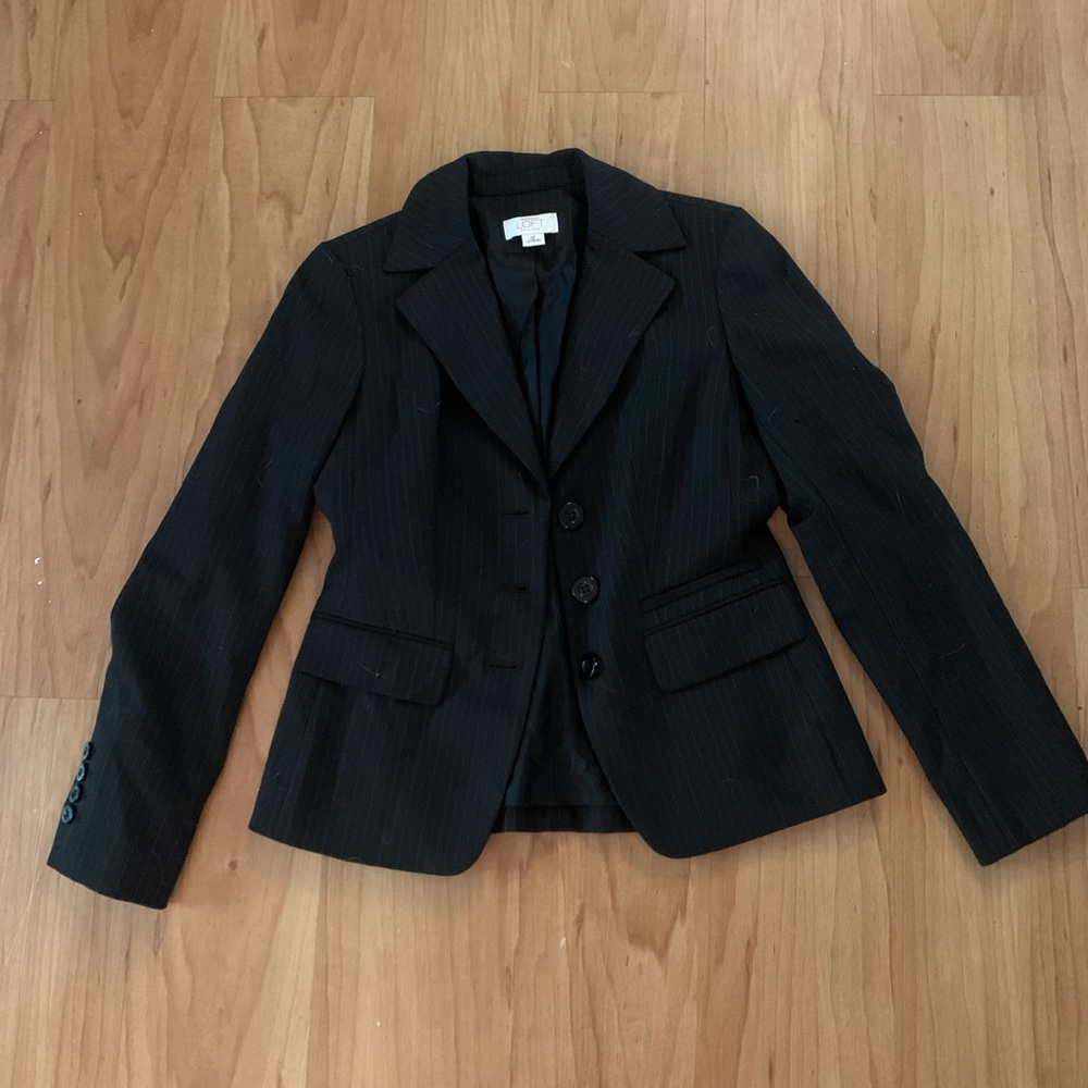 Ann Taylor Loft Pinstripe Blazer